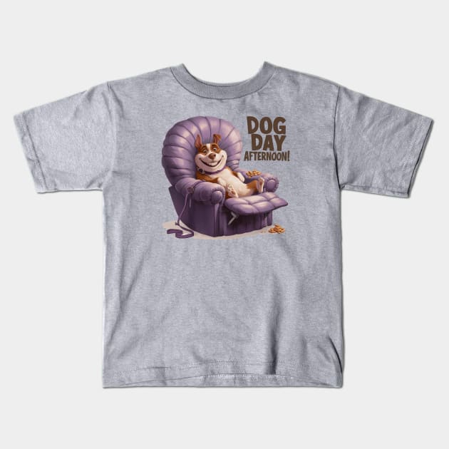 Dog Day Afternoon Kids T-Shirt by Dizgraceland